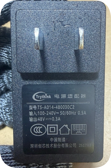 *Brand NEW*48V 300mA 0.3A 14.4W Passive PoE Wall Plug Power Supply | Dual RJ45 Network I
